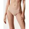 Бесшовные женские трусы «бикини» из хлопка с итальянским кружевом demure lb 1279 skin, 20С-1254ТСП, 90/XS, CONTE ELEGANT,  - 1