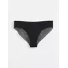 Бесшовные женские трусы «бикини» из хлопка с итальянским кружевом demure lb 1279 black, 20С-1254ТСП, 90/XS, CONTE ELEGANT,  - 1