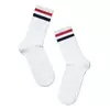 Женские хлопковые носки с яркими полосками из люрекса 157 белый-красный, 19С-65СП, 38-39 (25), CONTE ELEGANT,  - 2