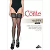 Чулки женские в горошек с ажурной резинкой happy conte nero, 19С-176СП, 27-29 (3/4), CONTE ELEGANT,  - 3
