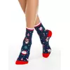 Новогодние женские носки с пушистой нитью «holiday» 517 темно-синий, , 36-39 (23-25), CONTE ELEGANT, - 1