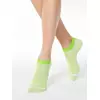 Носки женские хлопковые active (ультракороткие) 073 белый-салатовый, , 38-39 (25), CONTE ELEGANT, - 1