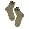 Хлопковые женские носки classic с пикотом «leopard»  249 хаки, 17С-183СП, 40-41 (27), CONTE ELEGANT,  - 3