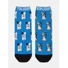 Хлопковые женские носки happy с рисунком «french bulldog» 389 синий, 18С-227СП, 36-39 (23-25), ,  - 3