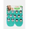 Хлопковые женские носки happy c рисунками "panda & penguin" 372 бирюза, 18С-227СП, 36-39 (23-25), CONTE ELEGANT,  - 5