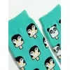 Хлопковые женские носки happy c рисунками "panda & penguin" 372 бирюза, 18С-227СП, 36-39 (23-25), CONTE ELEGANT,  - 4