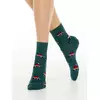 Носки женские новогодние с пушистой нитью «xmas cat» 524 темно-бирюзовый, 20С-34СП, 36-39 (23-25), CONTE ELEGANT,  - 1