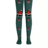 Колготки детские новогодние с помпоном «xmas cat» conte-kids 557 темно-бирюзовый, 19С-95/1СП, 92-98 (14), CONTE-KIDS,  - 1