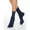Меланжевые женские носки conte comfort 000 (без резинки) темно-синий, 19С-101СП, 36-37 (23), CONTE ELEGANT,  - 1