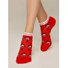 Женские короткие новогодние носки с люрексом new year 428 красный, 22С-24СП, 36-39 (23-25), CONTE ELEGANT,  - 2