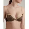 Бюстгальтер "пуш-ап" с формованной чашкой, на каркасах satin tb1173 карамель с черным, 21С-0050КСП, 70C, CONTE ELEGANT,  - 1