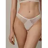 Трусы женские «бразилиана» из фактурного кружева и хлопка lace twist lbr 1989 tofu, 21С-2006ТСП, 90/XS, CONTE ELEGANT,  - 1