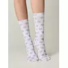 Удлиненные женские носки с хлопком 558 белый-сиреневый, 19С-236/1СП, 38-39 (25), CONTE ELEGANT,  - 2