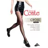 Колготки женские с рисунком «крестики» cross fantasy nero, 23С-69СП, 3, CONTE ELEGANT,  - 1