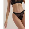 Трусы женские «танга» из хлопка и эластичной сеточки rib with mesh lta 2495 black, 22С-2508ТСП, 90/XS, CONTE ELEGANT,  - 1