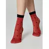 Сияющие женские носки с объемными рисунками «hearts» fantasy gold-rosso, 23С-109СП, 36-39 (23-25), CONTE ELEGANT,  - 4