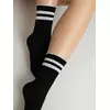 Удлиненные носки с волнистой резинкой в полоску fantasy nero-bianco, 24С-7СП, 36-38 (23-25), CONTE ELEGANT,  - 7