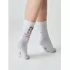 Женские хлопковые носки happy с рисунками 607 светло-серый, 18С-227СП, 36-39 (23-25), CONTE ELEGANT,  - 3