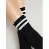 Удлиненные носки с волнистой резинкой в полоску fantasy nero-bianco, 24С-7СП, 36-38 (23-25), CONTE ELEGANT,  - 5