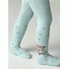 Теплые махровые детские колготки sof-tiki (махровые внутри) 641 бледно-бирюзовый, 7С-38СП, 62-74 (12), CONTE-KIDS,  - 1