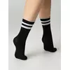 Удлиненные носки с волнистой резинкой в полоску fantasy nero-bianco, 24С-7СП, 36-38 (23-25), CONTE ELEGANT,  - 4