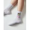 Женские хлопковые носки happy с рисунками 607 светло-серый, 18С-227СП, 36-39 (23-25), CONTE ELEGANT,  - 5