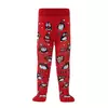 Новогодние колготки conte-kids new year "пингвин" 539 красный, 19С-97/1СП, 62-74 (12), CONTE-KIDS,  - 2
