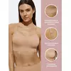 Кроп-топ с сеткой на тонких бретелях с вкладышами omsa invisible 1112b beige, , 50(XL), OMSA, - 2