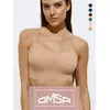 Кроп-топ с сеткой на тонких бретелях с вкладышами omsa invisible 1112b beige, , 50(XL), OMSA, - 1