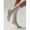 Хлопковые женские носки в рубчик conte classic 1091 молочный, 25С-144СП, 38-41 (25-27), CONTE ELEGANT,  - 3