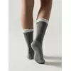 Носки в рубчик с резинкой «пикот» conte classic 967 серый, 25С-138СП, 38-41 (25-27), CONTE ELEGANT,  - 3