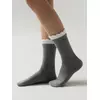 Носки в рубчик с резинкой «пикот» conte classic 967 серый, 25С-138СП, 38-41 (25-27), CONTE ELEGANT,  - 1