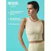 Cпортивный топ в рубчик (кашкорсе) minimi 1241as fresh avorio, , 48 (L), MINIMI, - 4