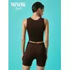 Cпортивный топ в рубчик (кашкорсе) minimi 1241as fresh cioccolata, , 44 (S), MINIMI, - 4