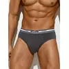 Трусы мужские слипы с открытой резинкой omsa omb 1224 grigio scuro, , 46 (M), OMSA, - 1