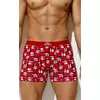 Трусы мужские боксеры omsa omu 1234-24b new year rosso/multicolor, , 46 (M), OMSA, - 1
