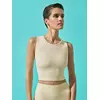Cпортивный топ в рубчик (кашкорсе) minimi 1241as fresh avorio, , 48 (L), MINIMI, - 2