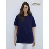 Женская футболка oversize из 100% хлопка omsa omt_d1301 blu notte, , 46 (M), OMSA, - 1