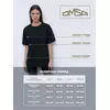 Женская футболка oversize из 100% хлопка omsa omt_d1301 blu notte, , 46 (M), OMSA, - 7
