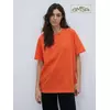 Женская футболка oversize из 100% хлопка omsa omt_d1301 arancio, , 50 (XL), OMSA, - 1