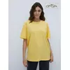 Женская футболка oversize из 100% хлопка omsa omt_d1301 giallo, , 46 (M), OMSA, - 1
