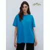 Женская футболка oversize из 100% хлопка omsa omt_d1301 blu, , 48 (L), OMSA, - 1