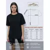 Женская футболка oversize из 100% хлопка omsa omt_d1301 nero, , 50 (XL), OMSA, - 6