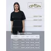 Женская футболка oversize из 100% хлопка omsa omt_d1301 nero, , 50 (XL), OMSA, - 7