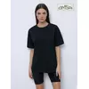 Женская футболка oversize из 100% хлопка omsa omt_d1301 nero, , 50 (XL), OMSA, - 1