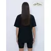 Женская футболка oversize из 100% хлопка omsa omt_d1301 nero, , 50 (XL), OMSA, - 3