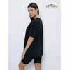 Женская футболка oversize из 100% хлопка omsa omt_d1301 nero, , 50 (XL), OMSA, - 2