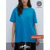 Женская футболка oversize из 100% хлопка omsa omt_d1301 blu, , 48 (L), OMSA, - 5