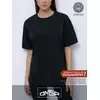 Женская футболка oversize из 100% хлопка omsa omt_d1301 nero, , 50 (XL), OMSA, - 5