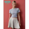 Футболка укороченная (кашкорсе) minimi 1421с fresh grigio melange, , 44 (S), MINIMI, - 1
